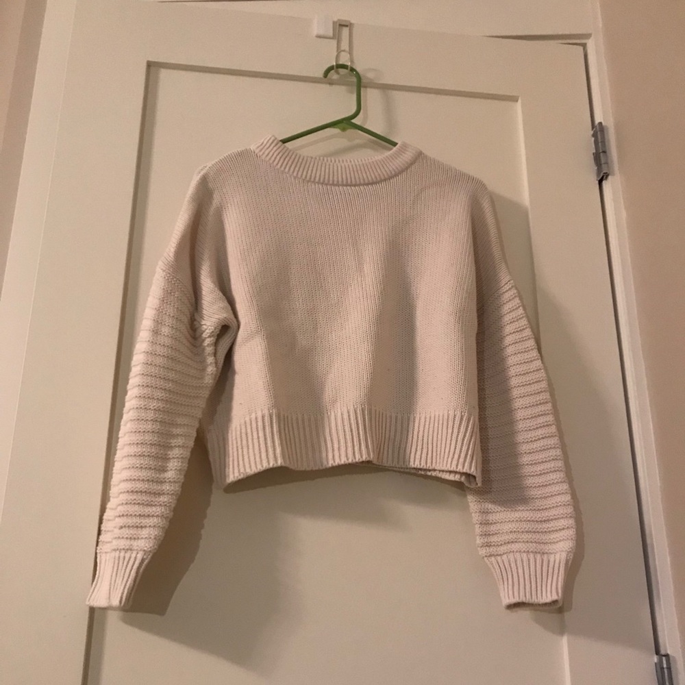 Topshop white knit sweater